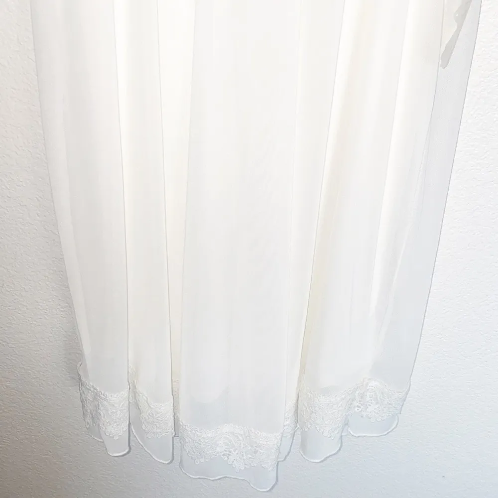 Altar'd State White Floral Keyhole Mesh Shift Mini Dress - Image 3