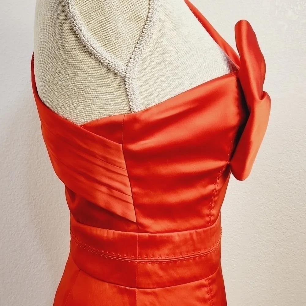 TED Baker Signature One Shoulder Strap Front Bow Pinup Dress Size: 2 - Image 12