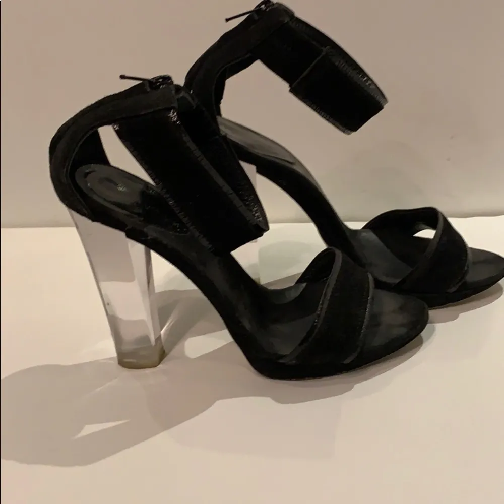 Donna Karan Collection Black Suede Heels - Image 3