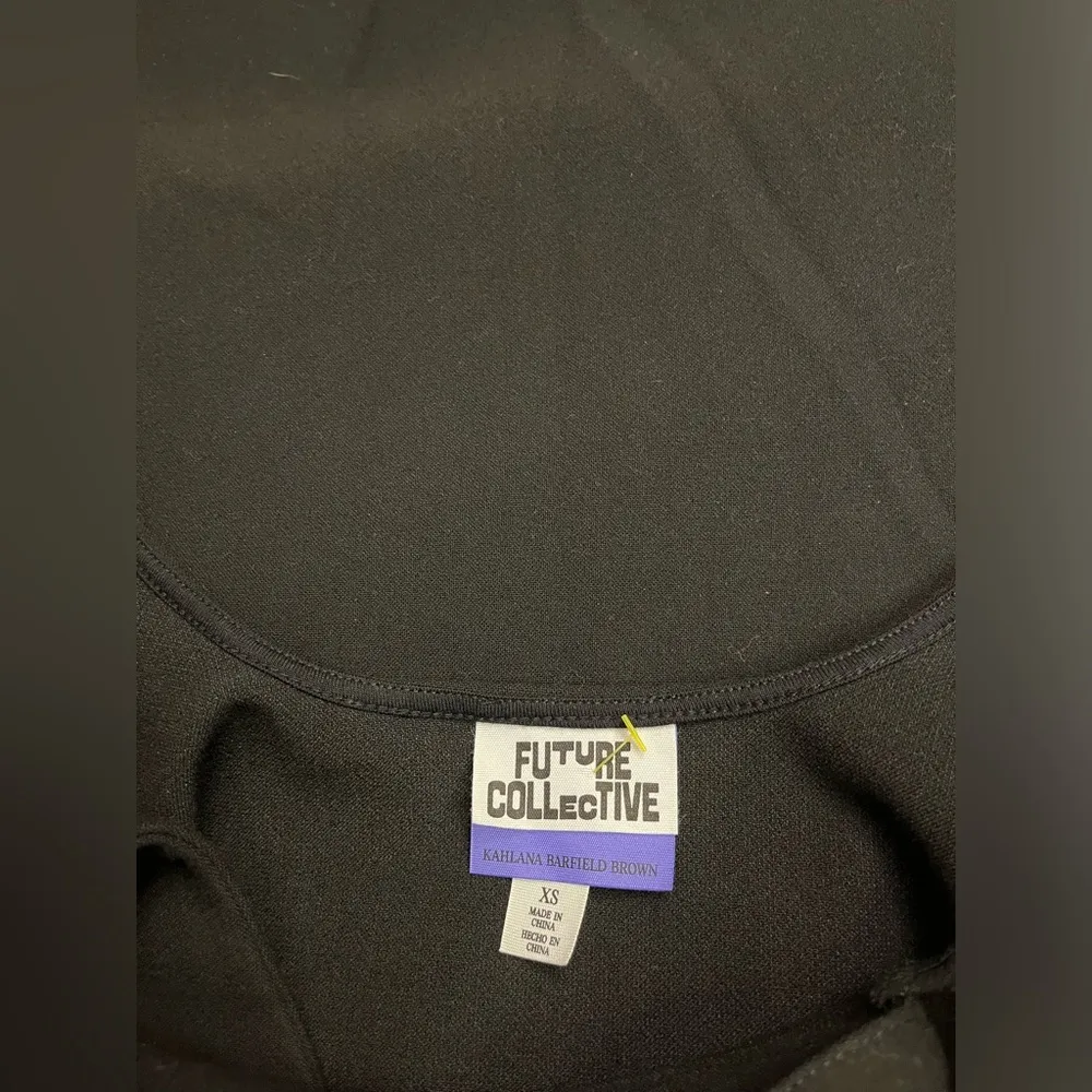 Future collective long sleeve black mini dress Size XS - Image 5