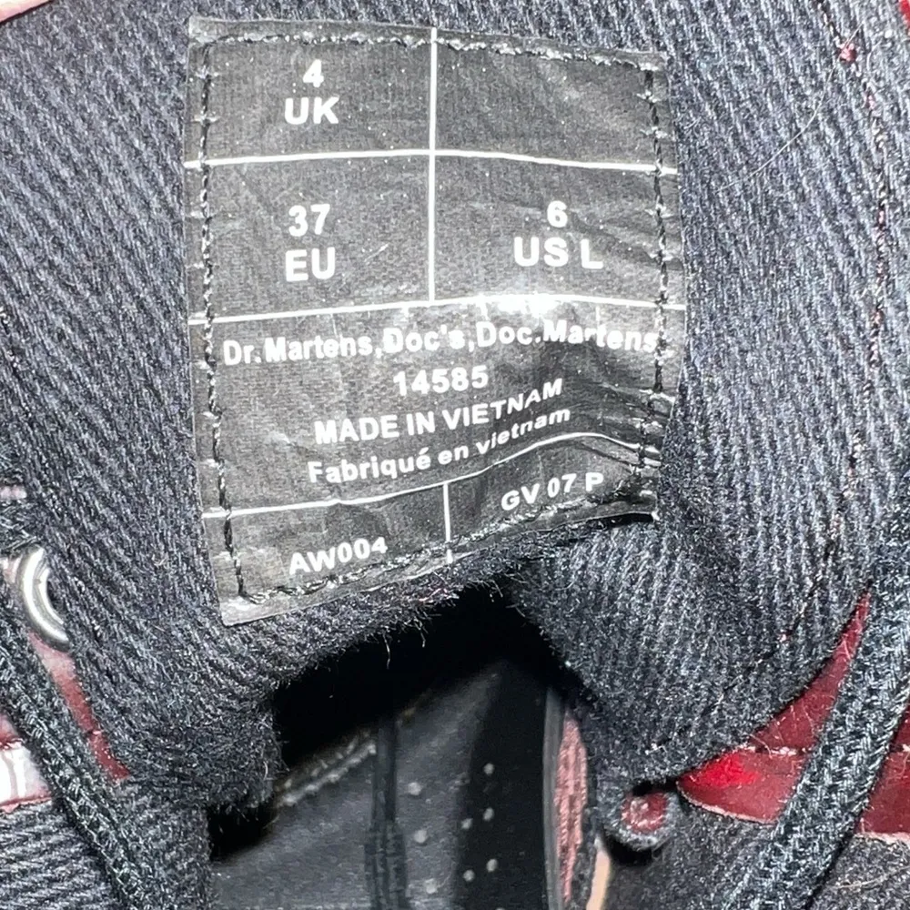 Dr Martens 1460 14585 Cherry Red Vegan Leather Ankle Boots Women’s US 6 - Image 14