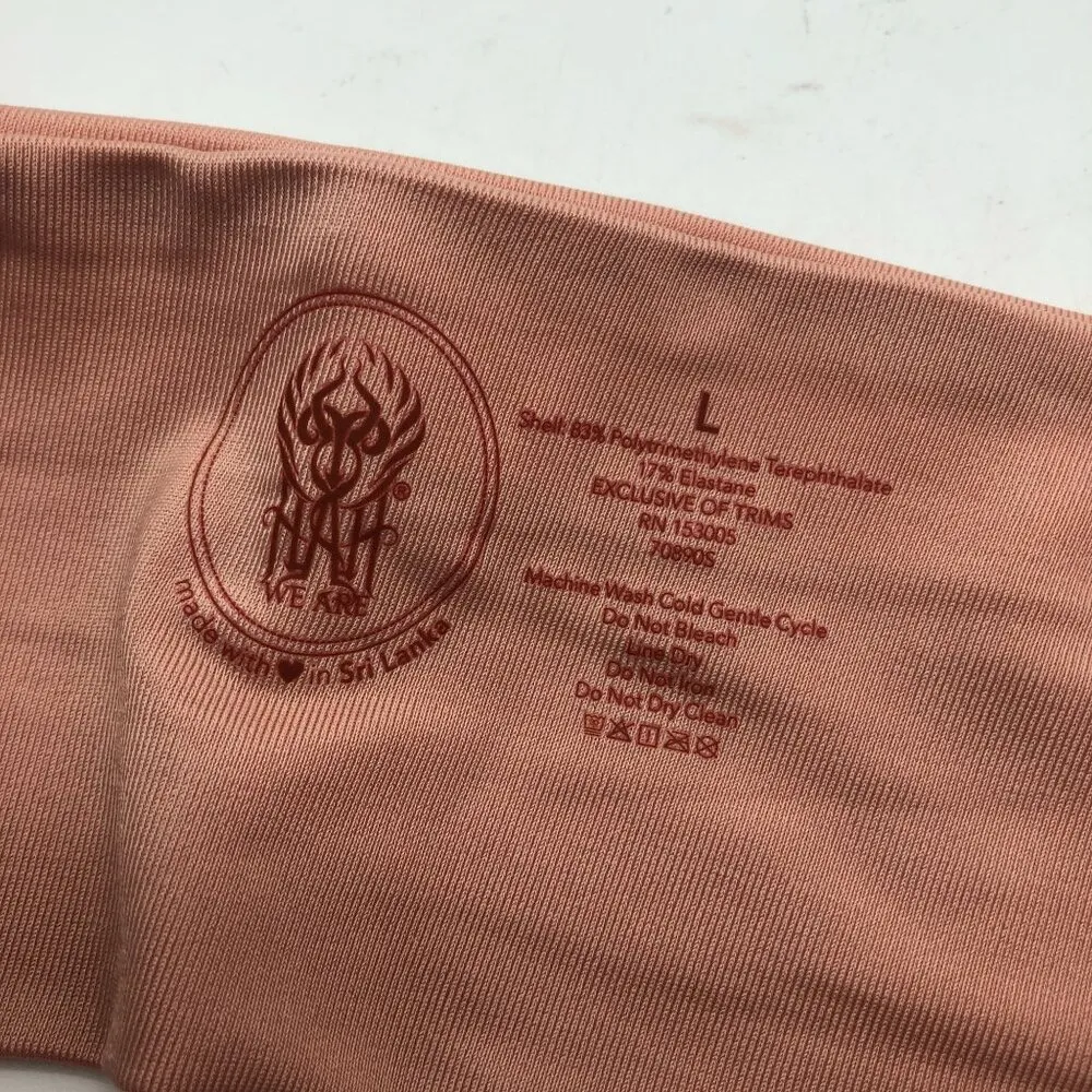 We Are HAH Free People Cami BrHAH Bralette Copper Rose Pink L - Image 5