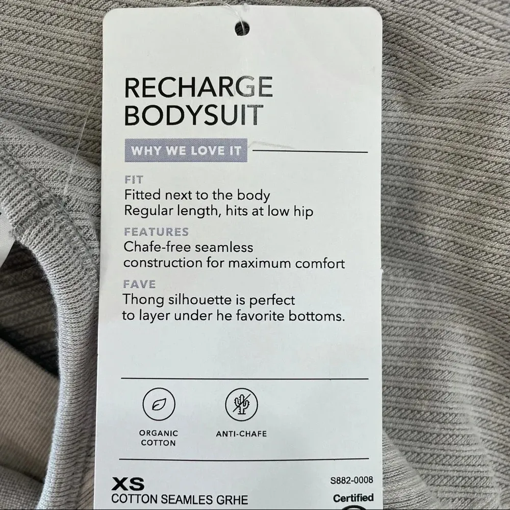 NWT Athleta Recharge Bodysuit in Grey Heather Size XS - Image 13