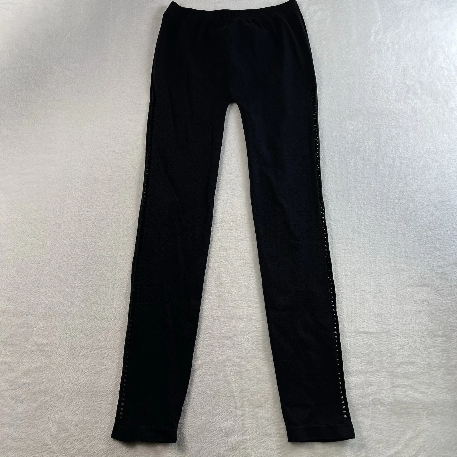 Y2K Miley Cyrus Max Azria Jrs L Skinny Leggings Cutout Detail Black Twee Punk Size undefined - Image 4