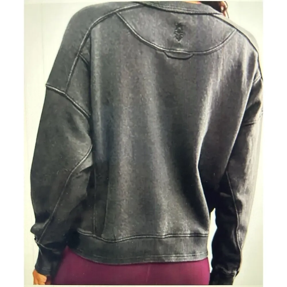 FP Movement X Hatch Womens Intercept Pullover Sweatshirt Black Size L - Image 3