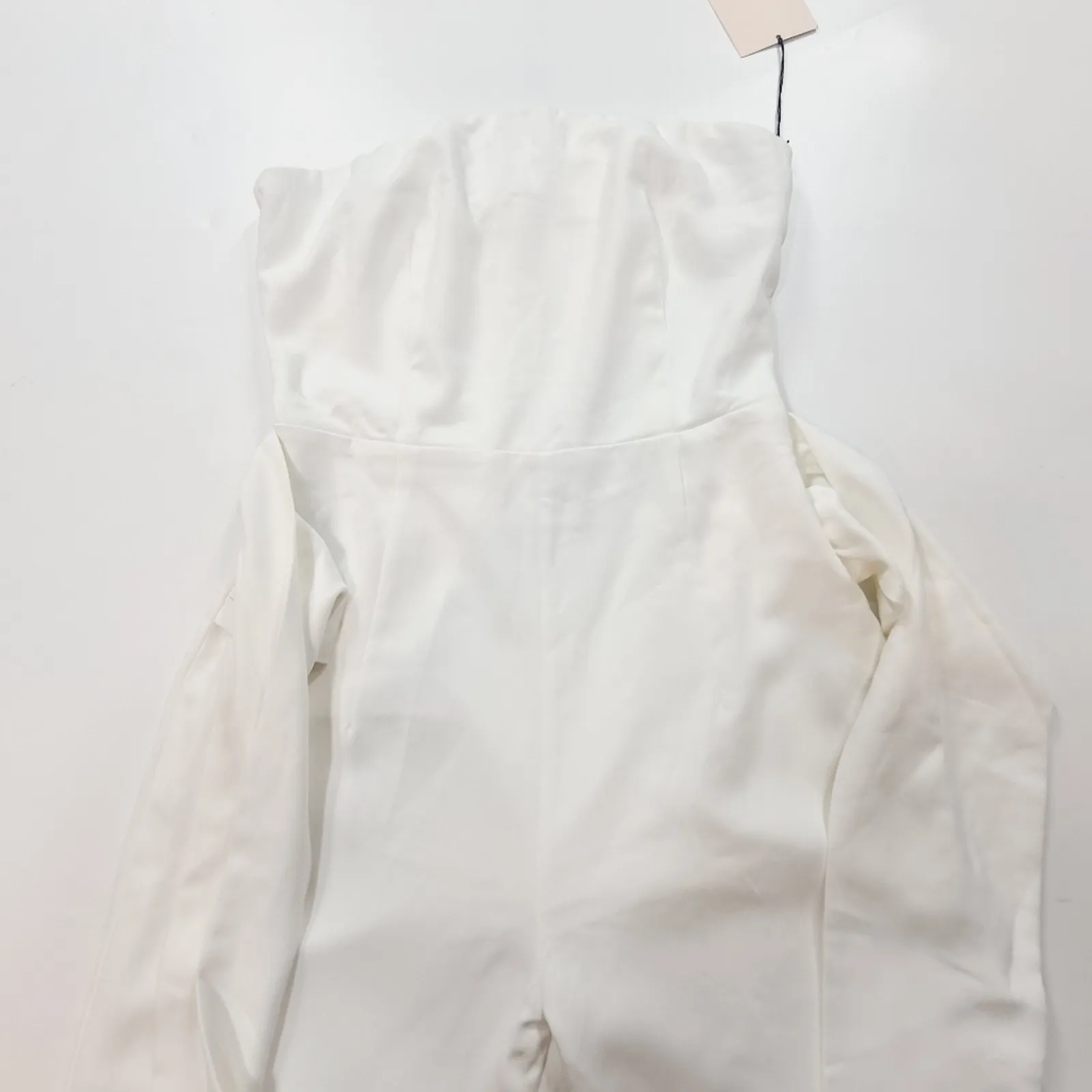 Superdown Jordan Tie Waist Jumpsuit in White Small - Image 6