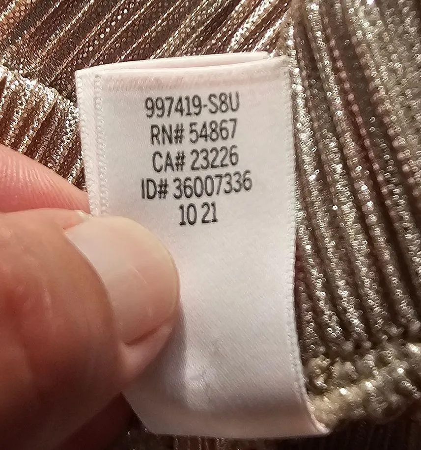 Victoria's Secret Gold Metallic Plisse Pleated Joggers Size Small - Image 7