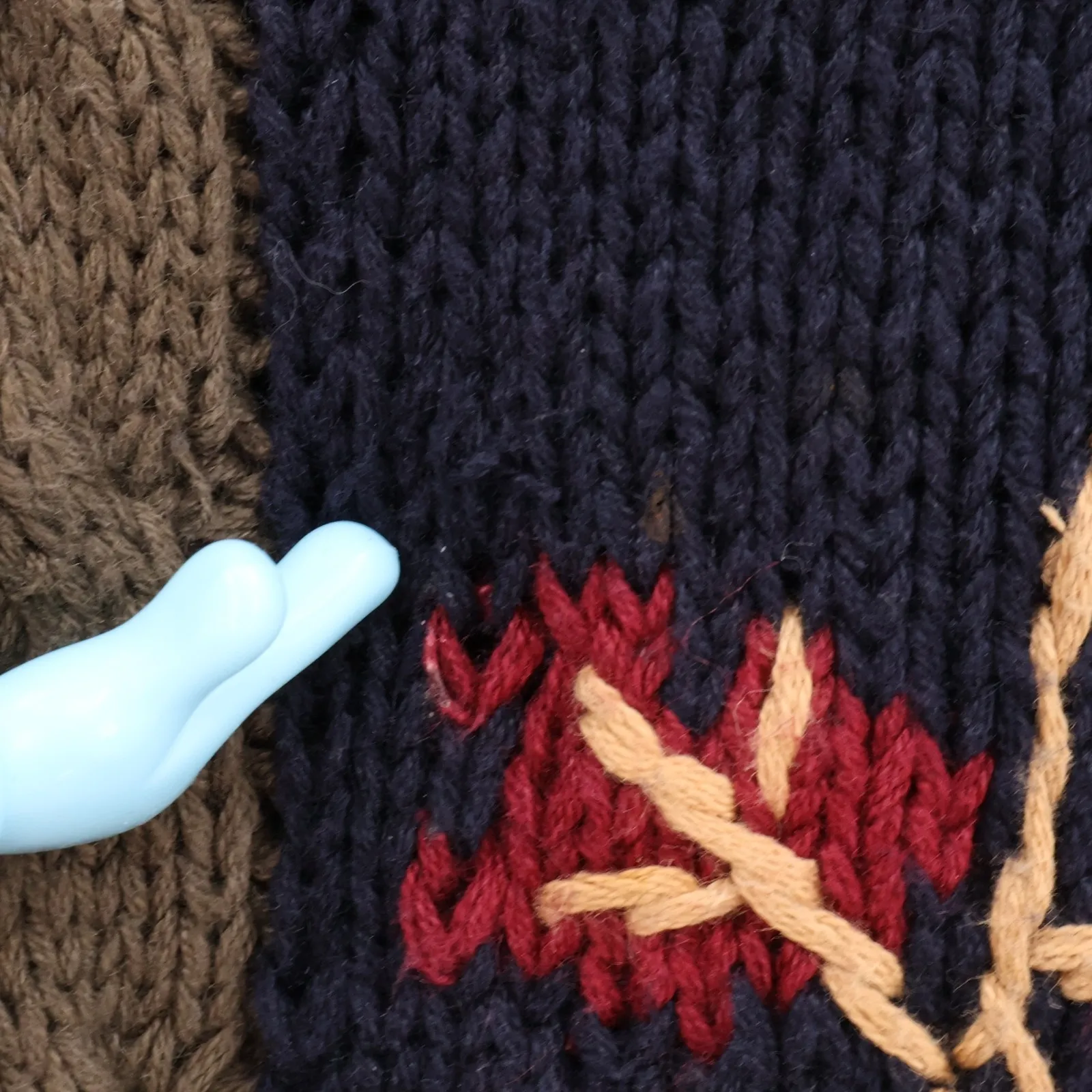 Vtg Talbots Petites Fall Leaf Floral Knit Sweater Womens Cottage Autumn Size M - Image 6