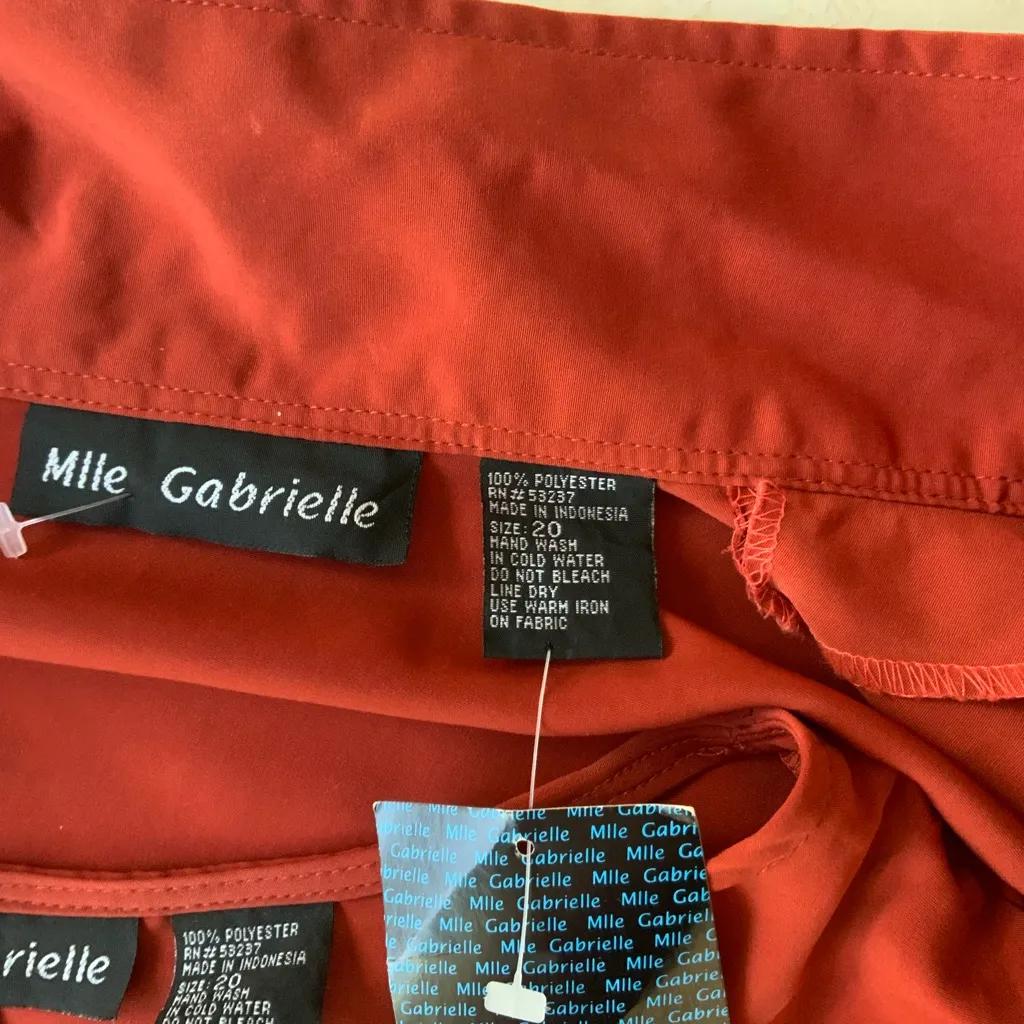 Mlle Gabrielle Chic Rust Maxi Dress w/Jacket sz 20 NWT - Image 5