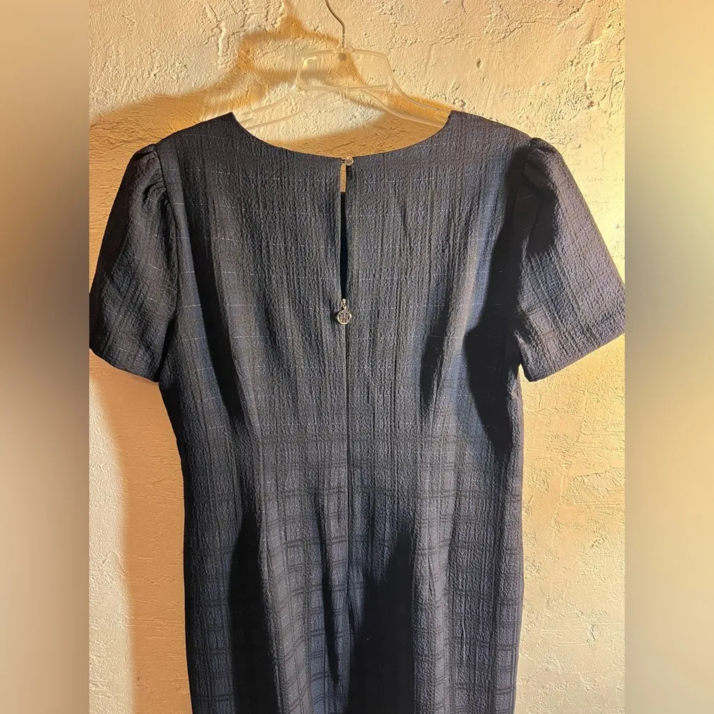 Tommy Hilfiger Textured Navy Black Plaid Dress
Career workwear evening cocktail - Image 6