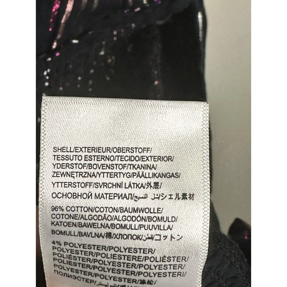 Farm Rio Lurex Stripes Mini Dress Medium NWT Smocked One Shoulder Sparkle - Image 7