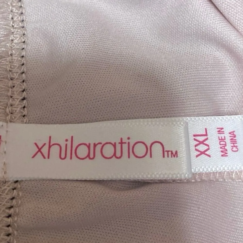 Xhilaration Women's Black Floral Striped Lace Tulle Mid Rise Midi Skirt Size XXL - Image 4