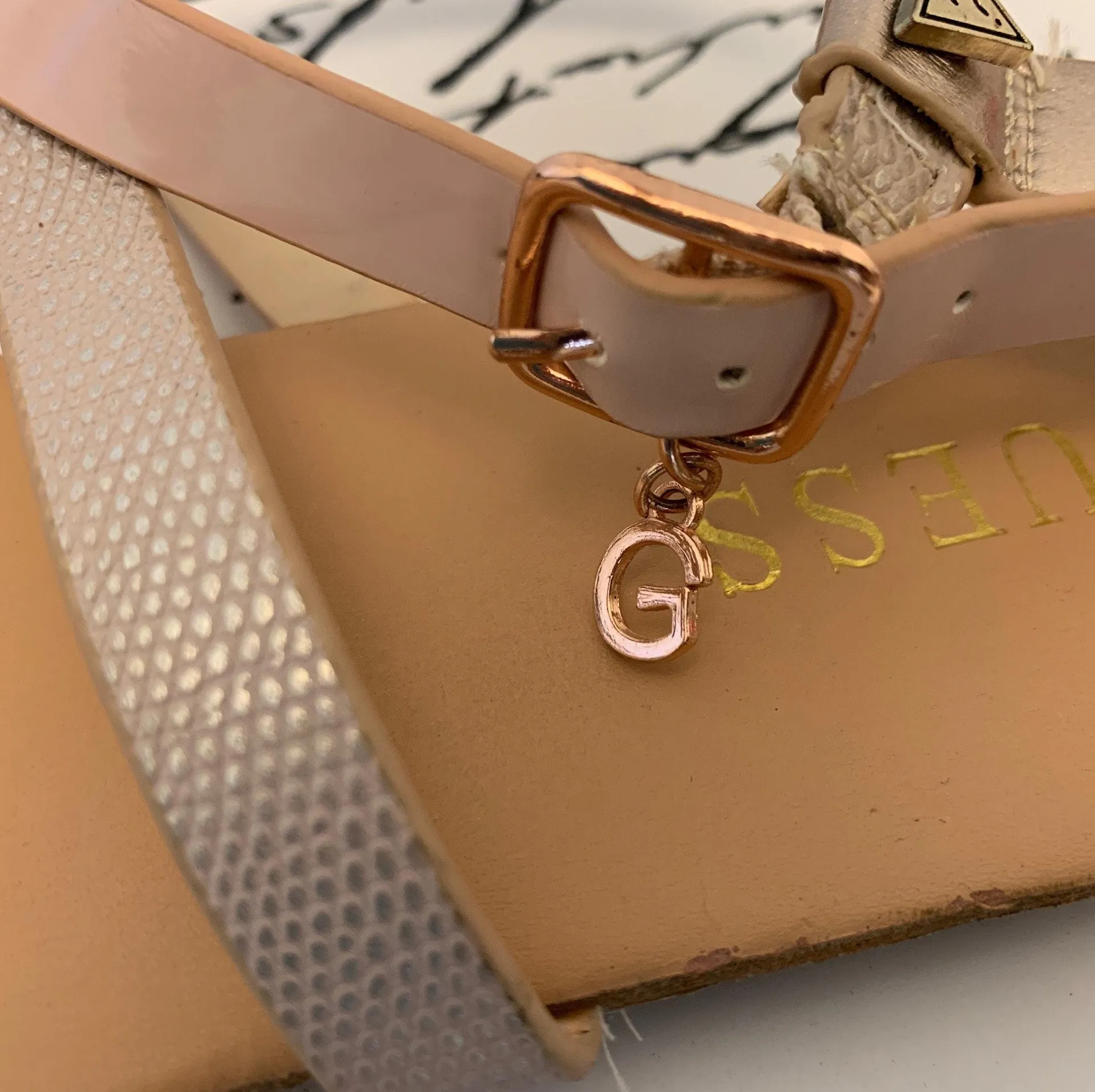 Guess Rose Gold Sandals - Image 3