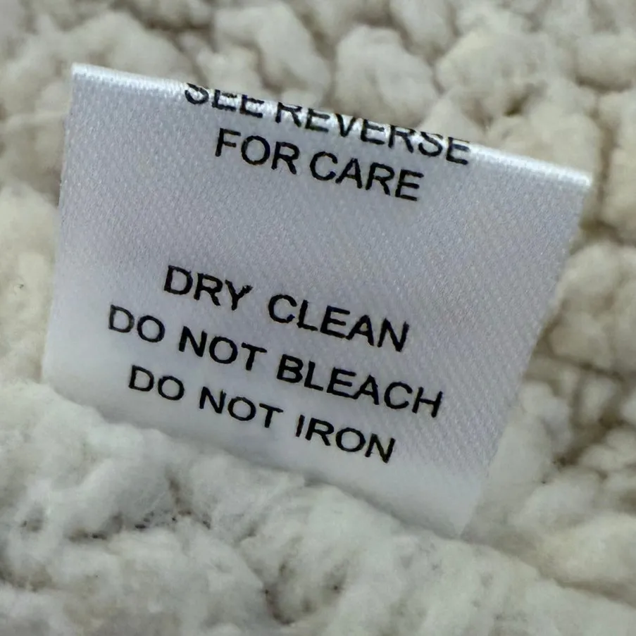 Wishful Thinking Faux Suede Sherpa Vest Shawl Collar Size Small Tan Cream - Image 6