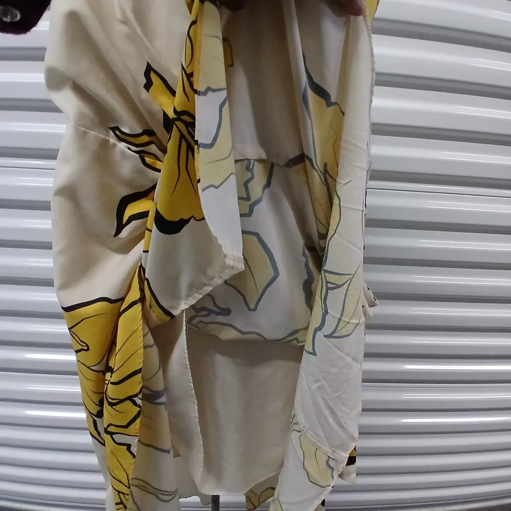 Hutch Women's Wrap Dress Medium Floral Ruffle Cottagecore Sleeveless Sundress - Image 14