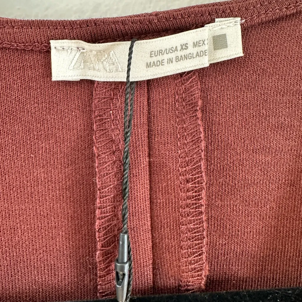 Zara Brown Long Sleeve Dress, NWT - Image 4