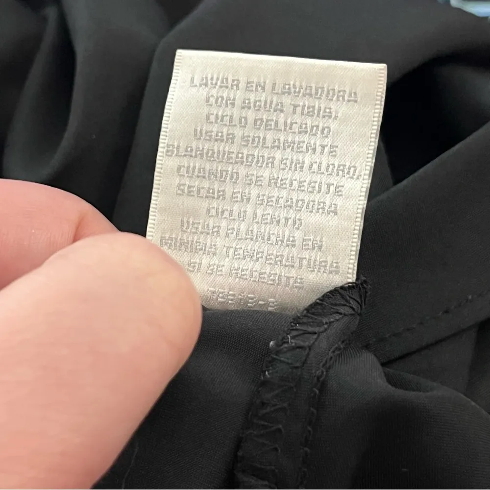 Y2K Worthington Halter Top Flowy Fit Ruched Bust Abstract Print Black Combo 4 - Image 5