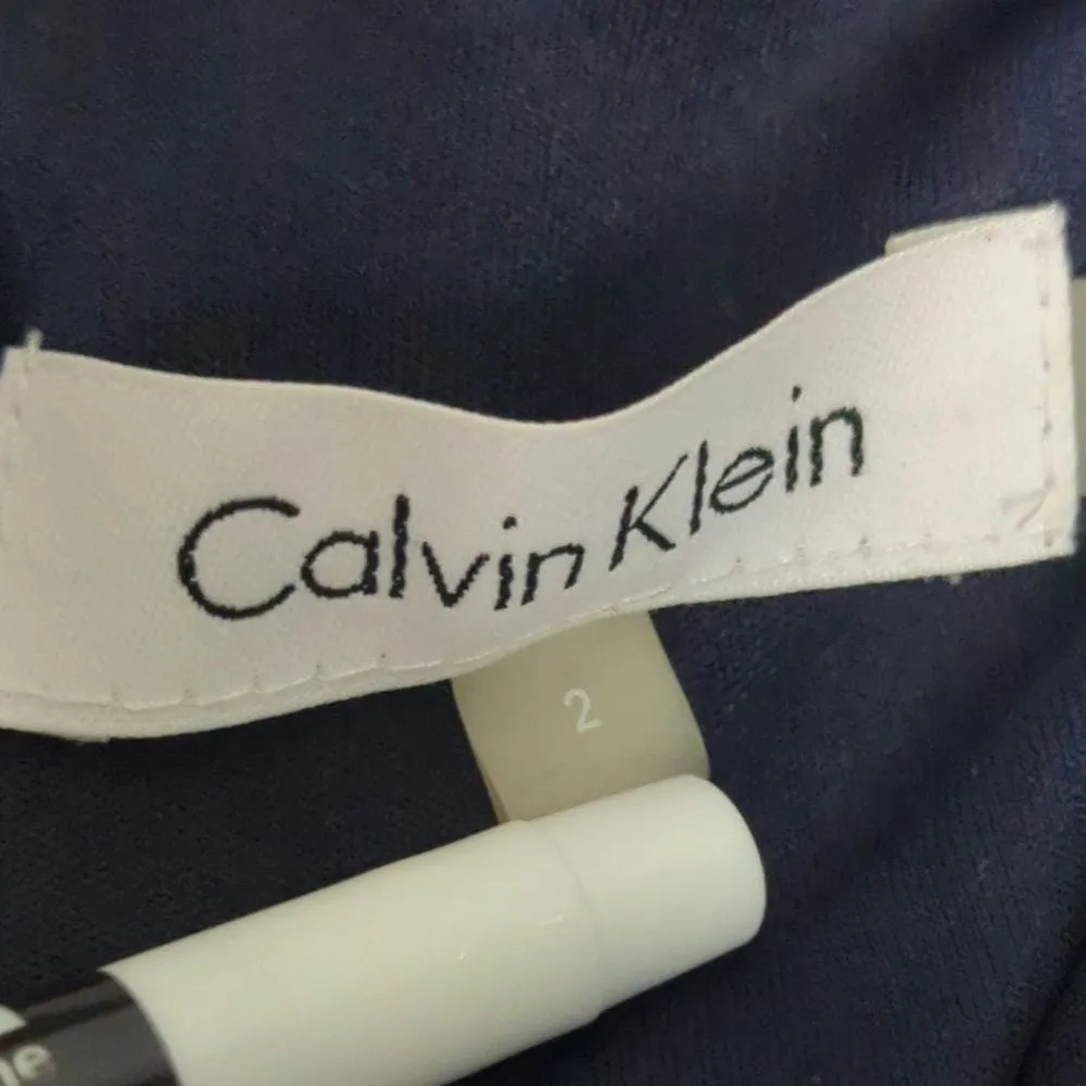 Calvin‎ Klein Women's Belted Polka Dot Peasant Dress Blue Size 2 - Image 10