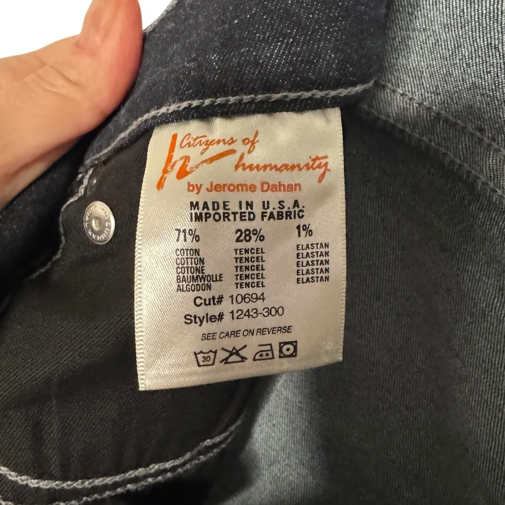 CITIZENS OF HUMANITY DARK WASH BOOT CUT JEANS SZ 29/8 - Image 8