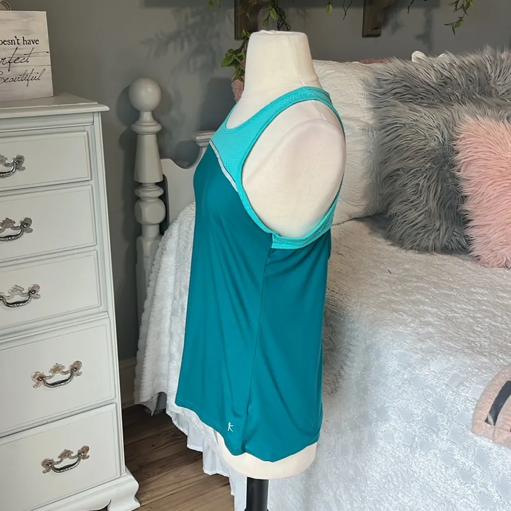 Women's Athletic Teal Tank Top Green - Image 4