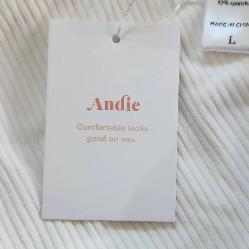 Andie Cream One-Piece Swimsuit NWT Large Cream Andie One Piece Swimwear - Image 11