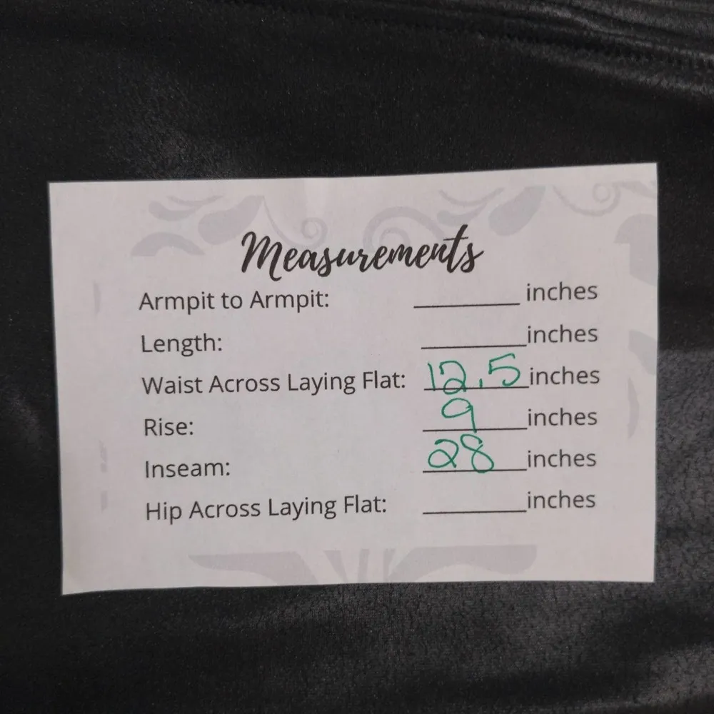 Spanx Womens Faux Leather Leggings Black Mid Rise Shaping Full Length S - Image 10