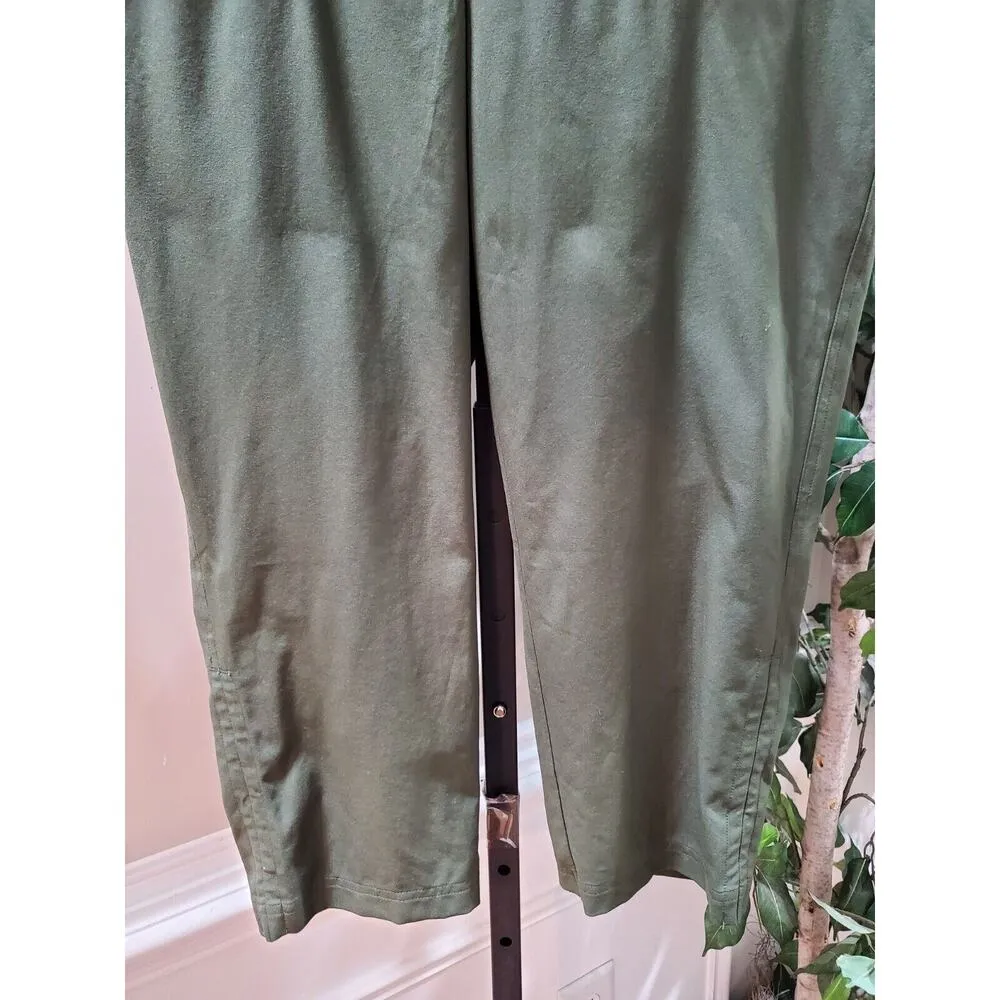 Made for Life Women Green Polyester Mid Rise Pull on Comfort Waist Pant Size MT - Image 5