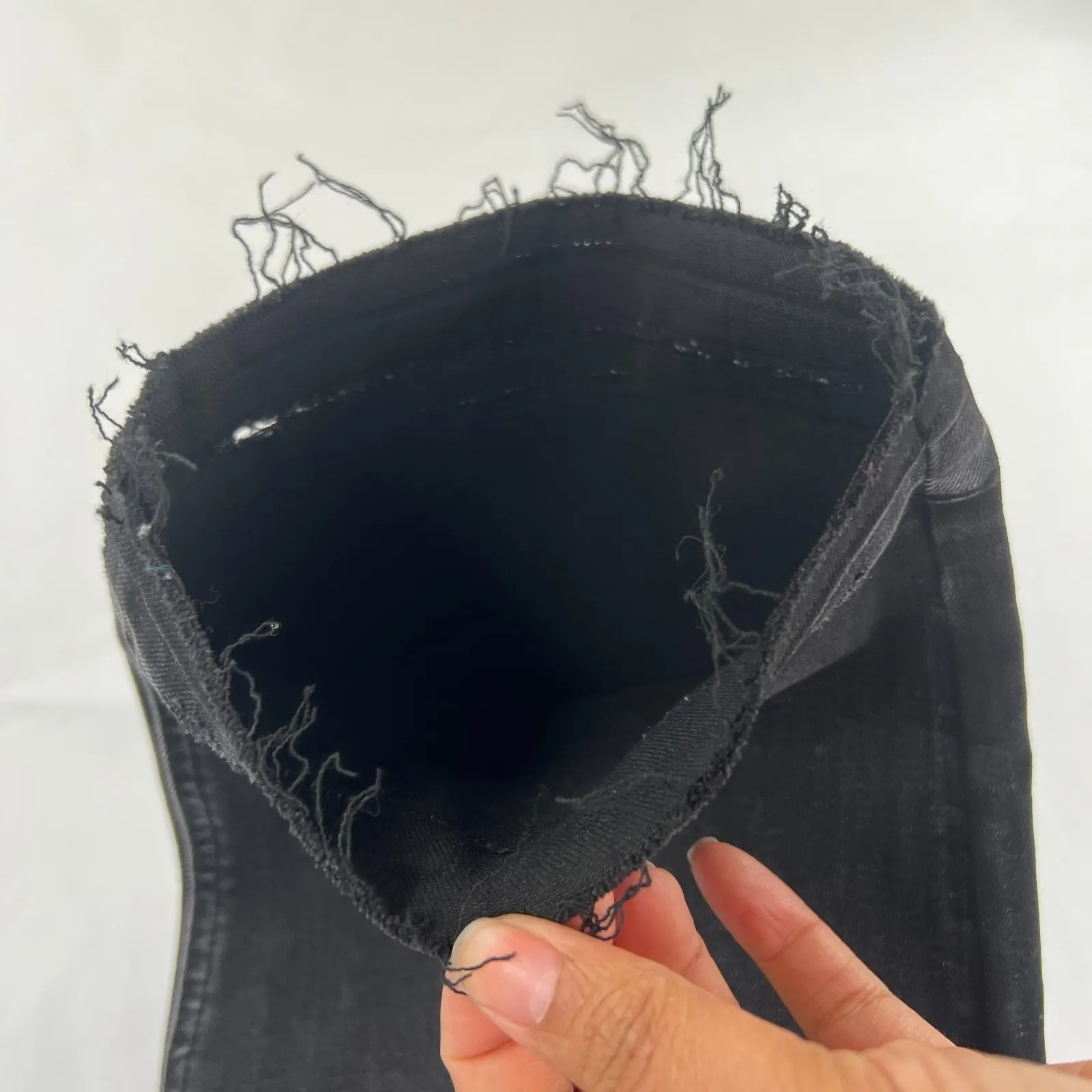 Risen Crossover Two Tone Jeans Womens 9 Black Gray Denim Cotton Straight Leg Size undefined - Image 8