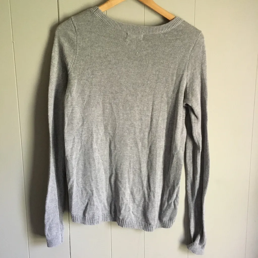 HOLLISTER Gray Wide Neck Sweater Size M - Image 2
