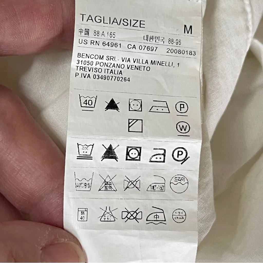 NWT UNITED COLORS OF BENETTON Cotton Poplin Cap Sleeve Mini Dress, Medium - Image 10