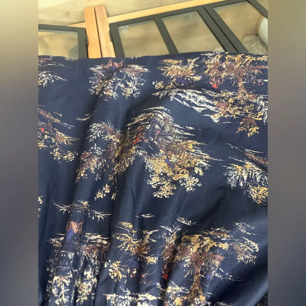 Hill House dress Vivi Print High Neck Puff Sleeve Navy Equestrian Toile smocked - Image 6