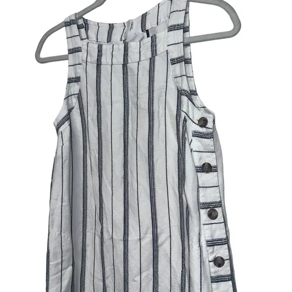 Anthropologie Akemi &‎ Kin Claudia Sleeveless Striped Linen Dress White size 2 - Image 7