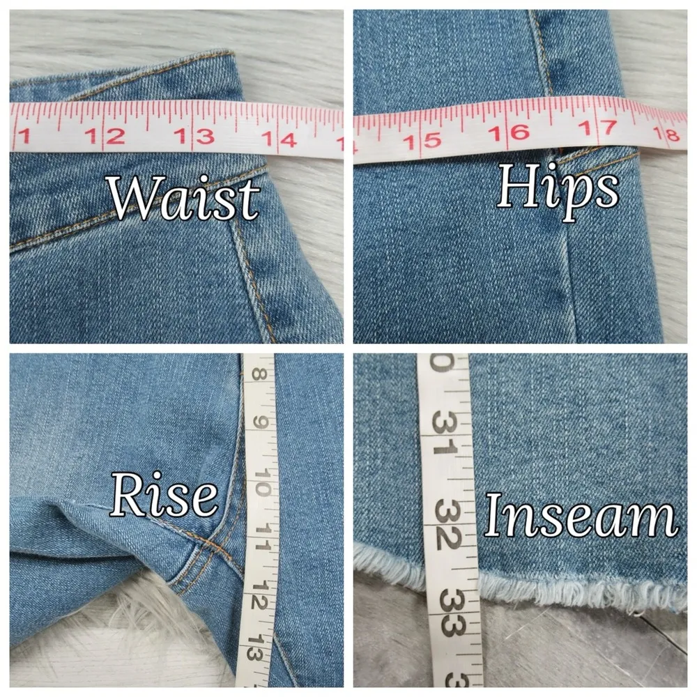 PEACH LOVE CALIFORNIA Star Sequin Bell Flare High-Rise Jeans Women’s Size Medium - Image 12