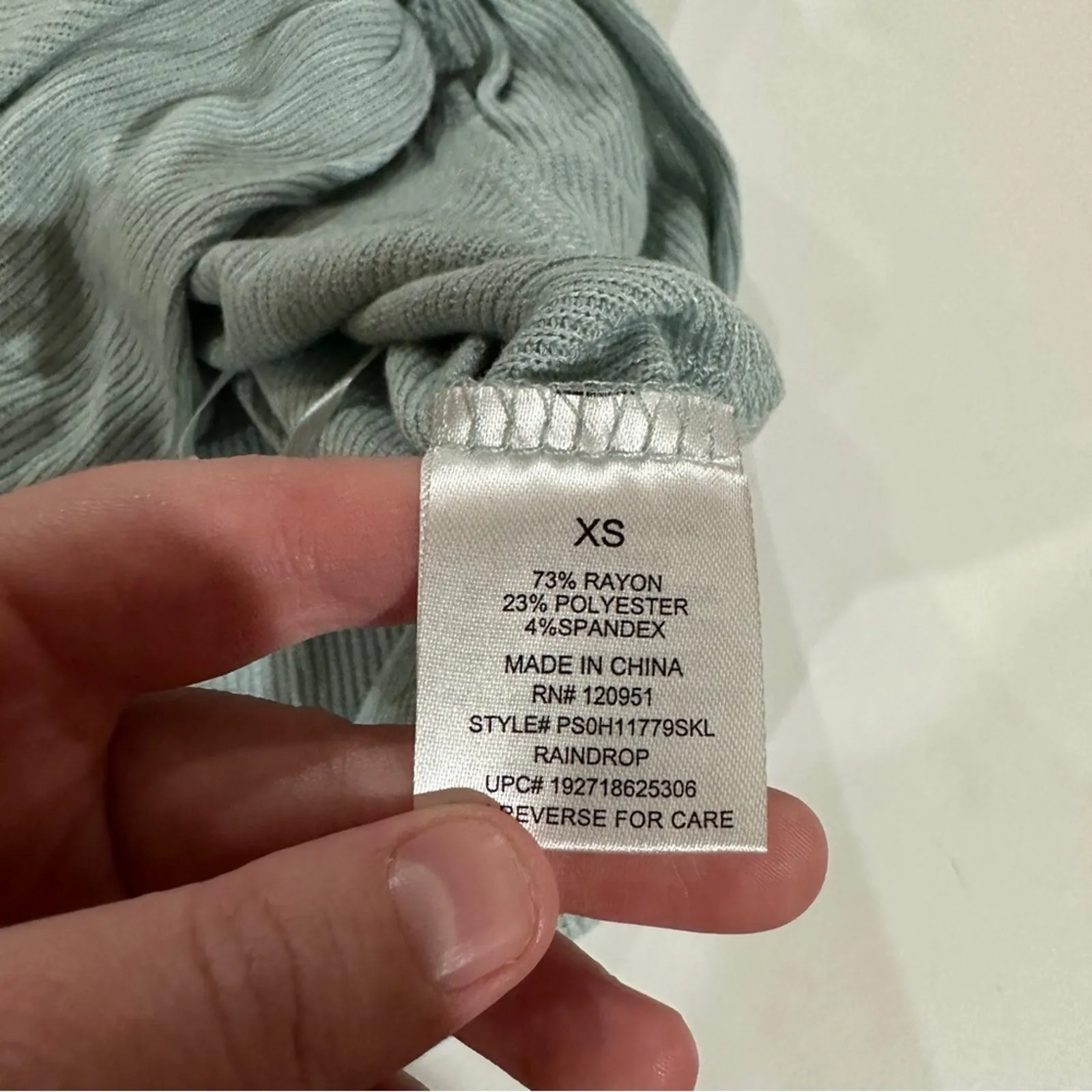 Pink Republic Light Blue Raindrop‎ Ribbed Tie Sleeveless Tank Top Size XS - Image 6