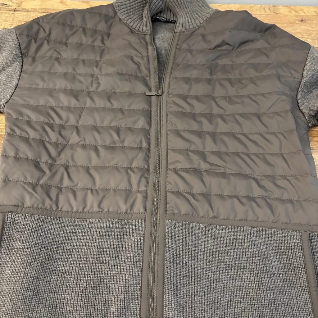 Lafayette 148 New York Quilted Wool Puffer Jacket Full Zip - Image 4