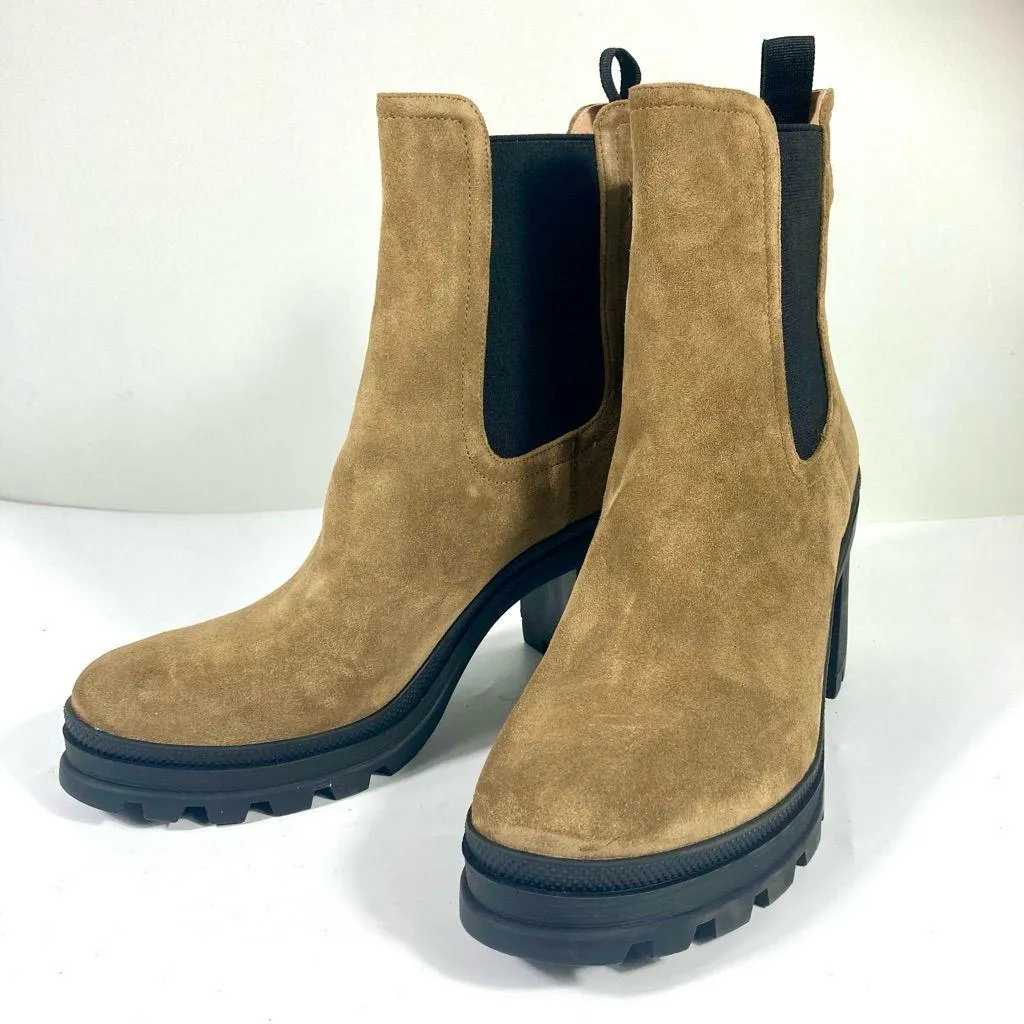 Veronica Beard Winnie Suede Ankle Boots Moss Size 10.5 NEW - Image 12