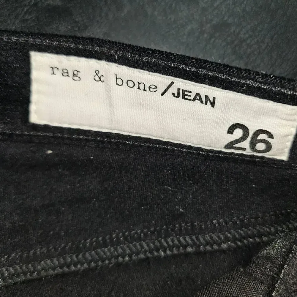 Rag & Bone/Jean Womens Black Velvet Dojo Ankle Pants 26‎ - Image 5