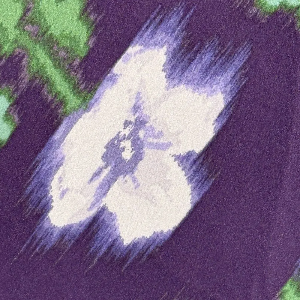 A New  Day Navy Purple Floral Ruched Hi-Low Romantic Crepe Dress Size M New! - Image 10