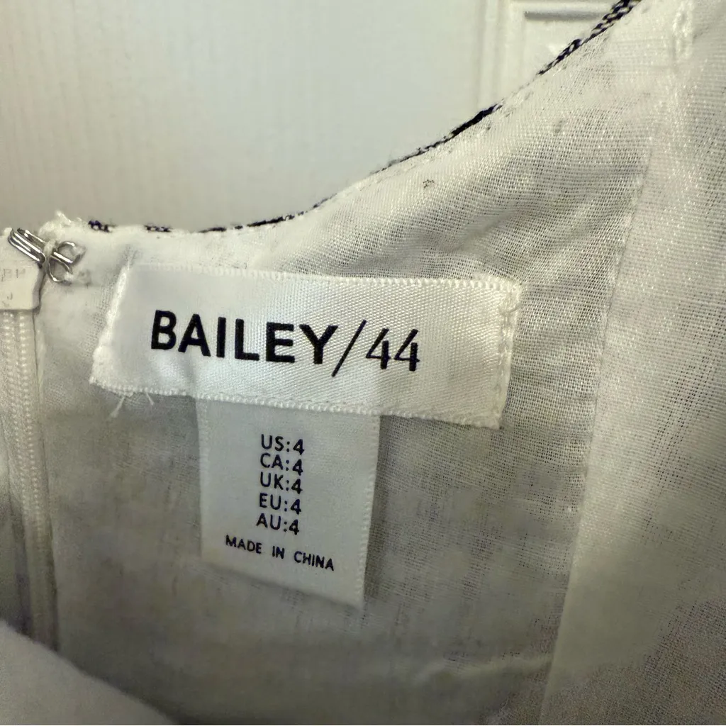 Like New Bailey 44 Linen Blend Gingham Sleeveless Dress - Image 3