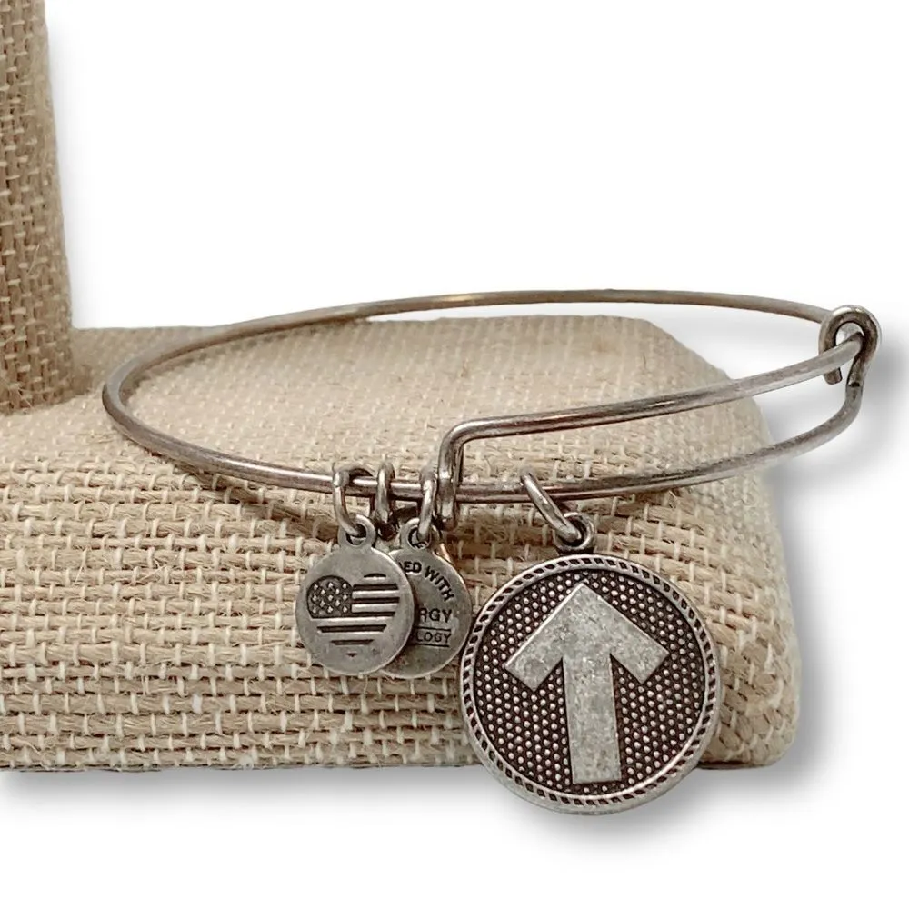 Alex and Ani Stand Up To Cancer Silver Charm Bangle - Image 2