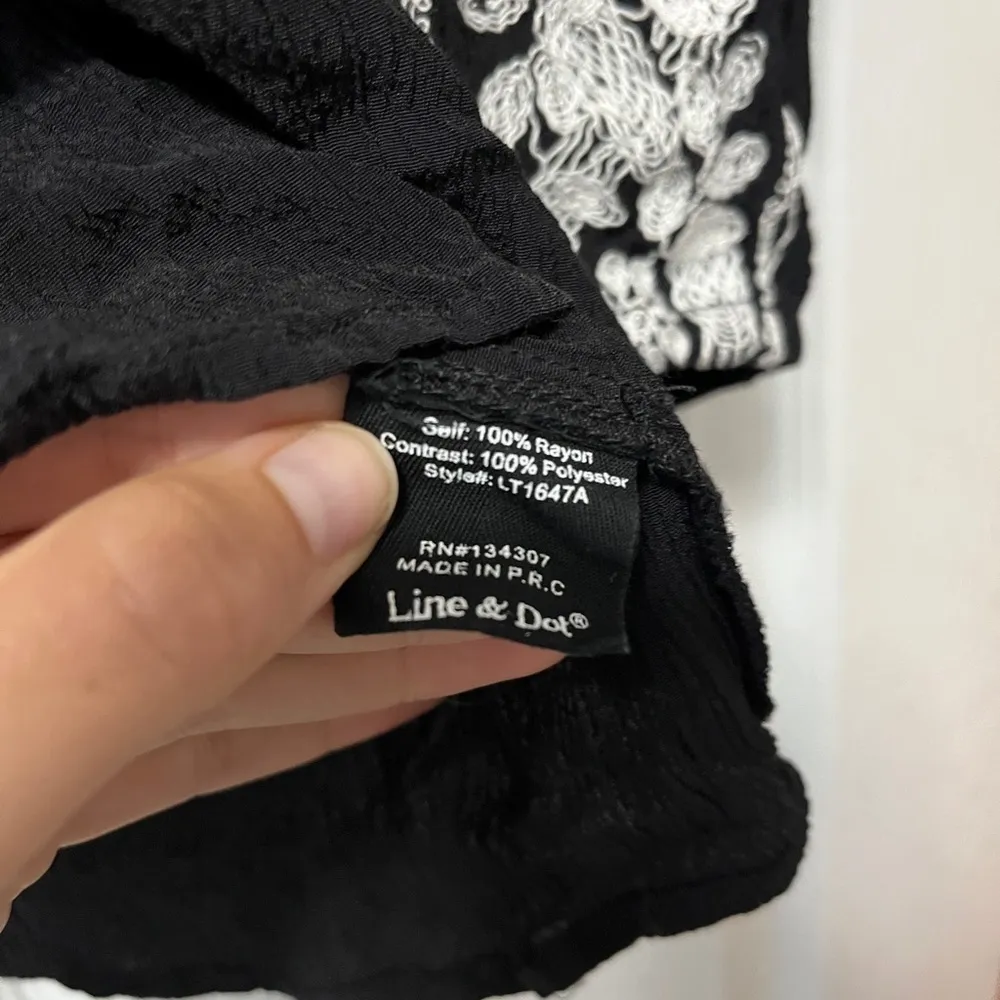 Revolve Line & Dot Embroidered Peasant Top - Image 4