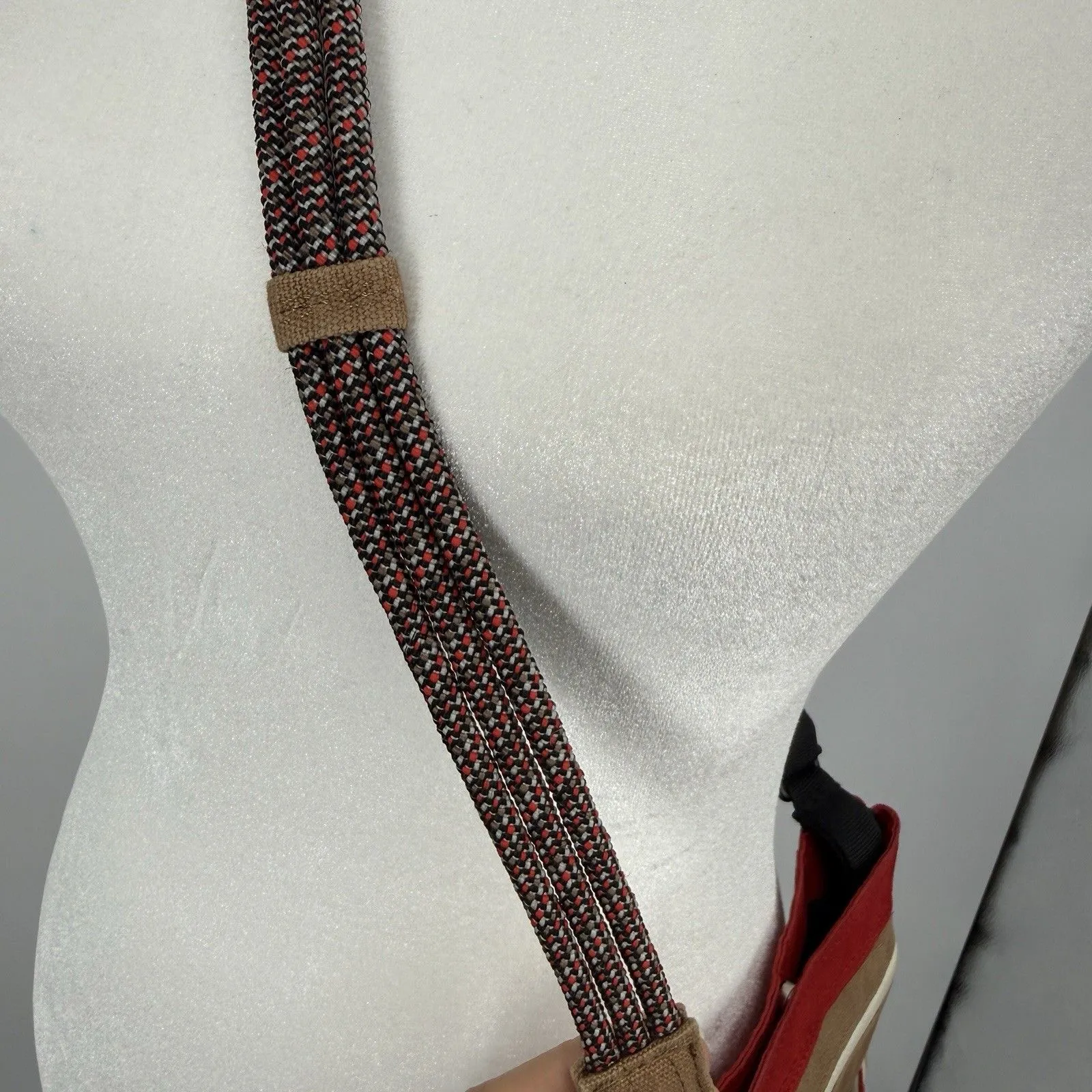 Kavu Rope Sling Crossbody Bag Red Canvas Purse Gorpcore Hiking Granola - Image 2