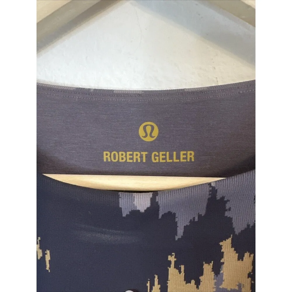 Women's Lululemon Take The Movement by ROBERT GELLER Long Sleeve Camo Top M Purple Size M - Image 5