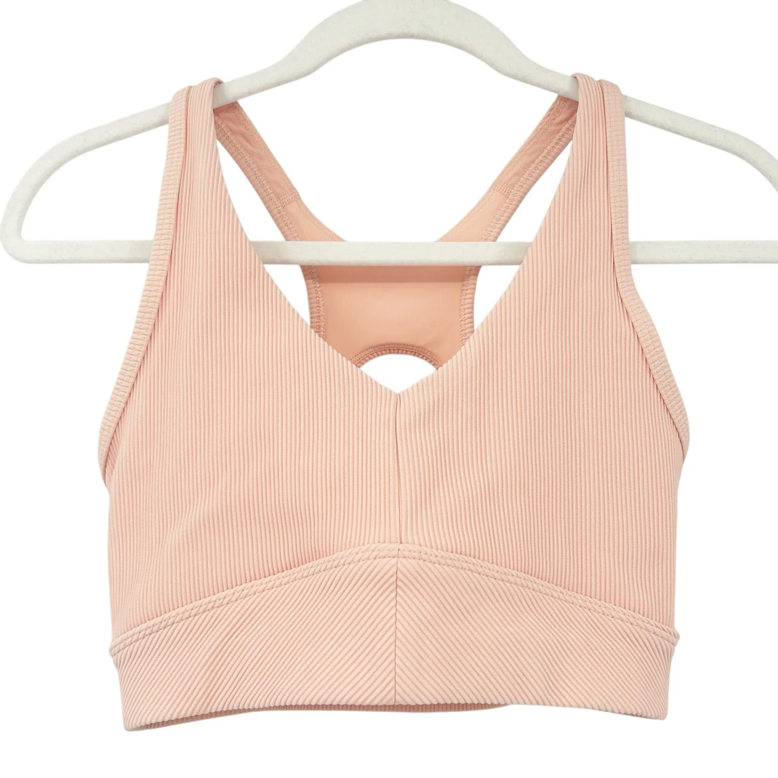 Lorna Jane Womens Active Fitness Ribbed Cutout Racerback Idol Sports Bra Size S‎ - Image 3