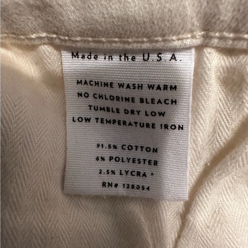 AYR X Anthropologie “The Skinny” Stretch Jeans - Beige Cream Denim Size 26 x 28 - Image 4