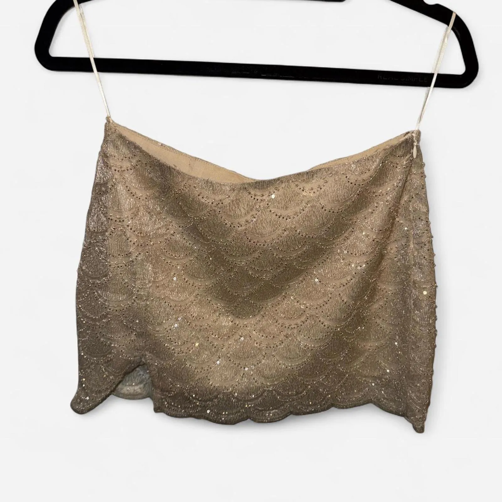 12th tribe Lucinda Ivory Sequin Mini Skirt - Image 2