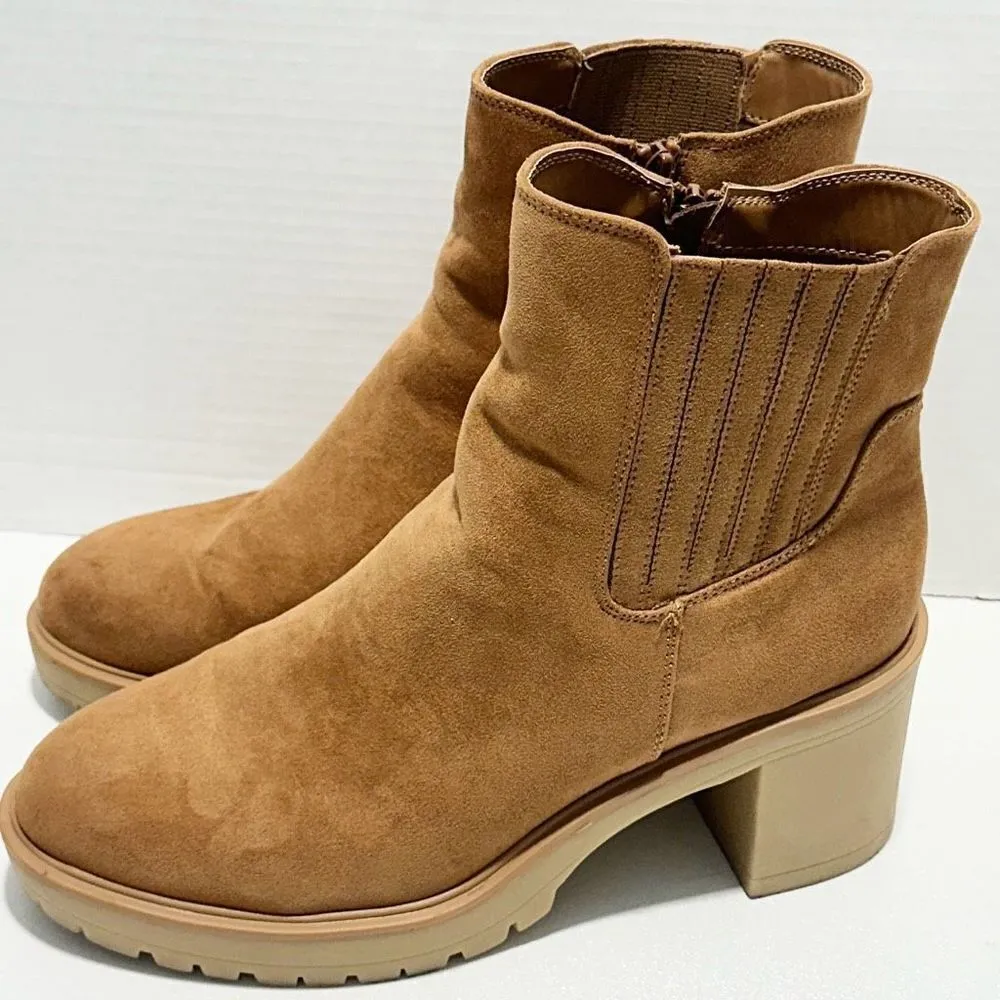 Universal Thread Women's Cognac Katrina Platform Heeled Ankle Boots Tan Size 11‎ - Image 14