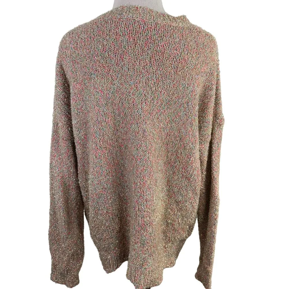Lilly Pulitzer Gliana Multicolor Sparkle Knit Sweater Size Large - Image 5
