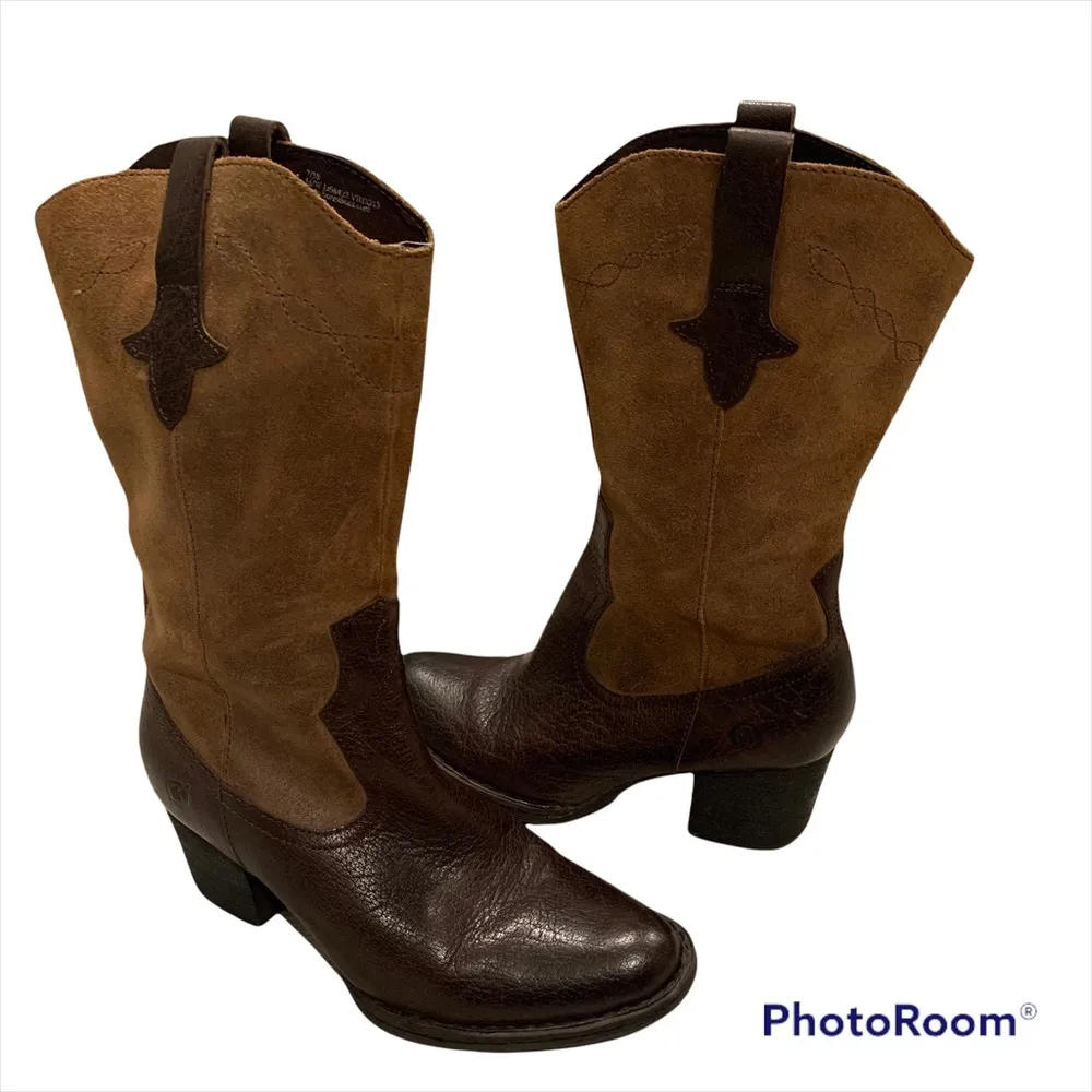 Born Sonoma Western Boot, Sz 7 Brown - Image 5
