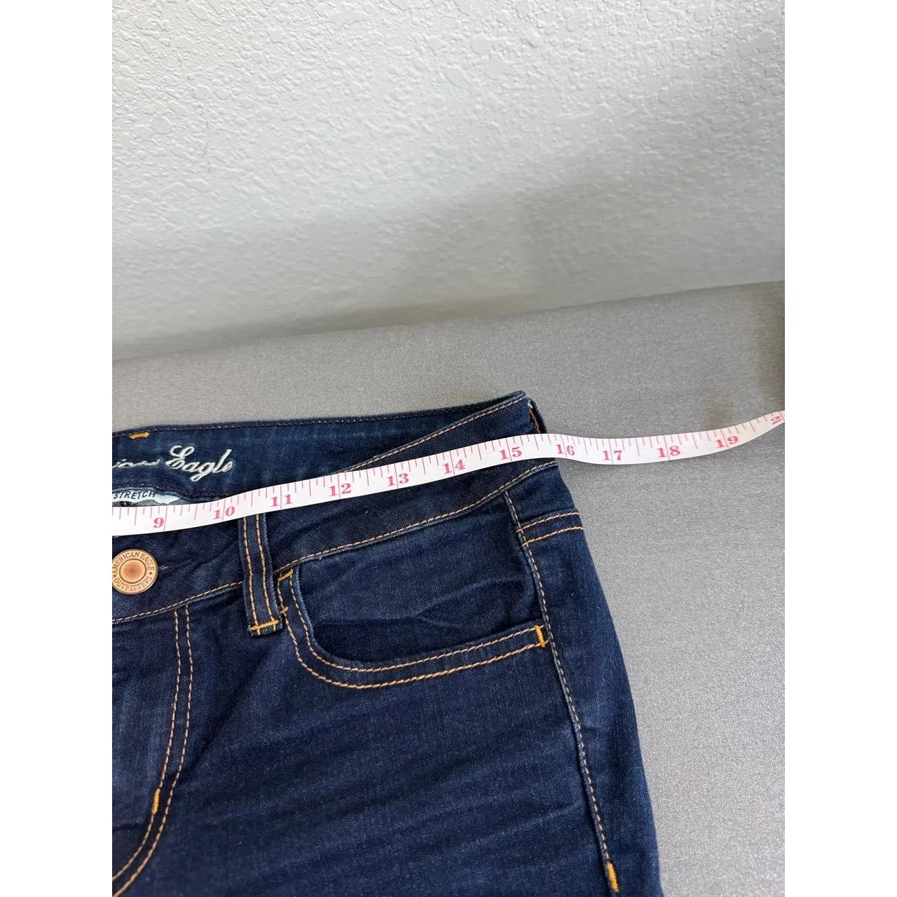 American Eagle Dark Wash Super Stretch Jegging‎ Women’s 8 Short - Image 8